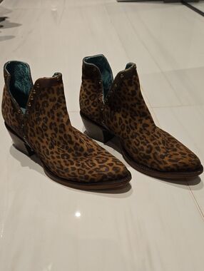 Corral Leopard Print Ankle Boots